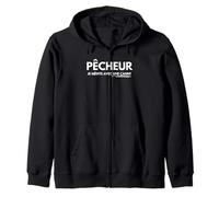Pêcheur Je n'Attends Pas Je Médite avec Une Canne Humour Sweat à Capuche