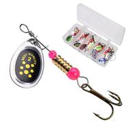 Pêcheur Lure Spinnerbait - Cversons de pêche en Eau Douce, appâts en métal en Eau salée | 2,36 Pouces BAITS COLORFUR BAITS LURS CRANKBAINS, Fish Spinner Hard Bait, Bass Pike Trout Salmon Gear