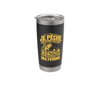 Pêcheur Ma Femme Est Ma Plus Belle Prise Gobelet isotherme en acier inoxydable double paroi