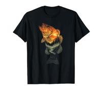 Pêcheur panoramique à Grande Bouche pour pêche en forêt et lac, pêche en Plein air T-Shirt Graphique avec Valeur