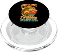 Pêcheur pêchant un poisson ou un bourdonnement, je suis en train de pêcher quelque chose PopSockets PopGrip pour MagSafe
