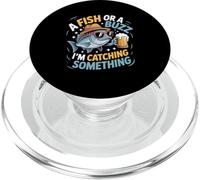 Pêcheur pêchant Un Poisson ou Un bourdonnement, Je suis en Train de pêcher Quelque Chose PopSockets PopGrip pour MagSafe