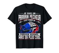 Pêcheur Poisson Parrain Pêcheur T-Shirt, Homme, Noir, 3XL
