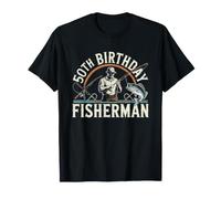 Pêcheur pour Ses 50 Ans Pêche Anniversaire du T-Shirt