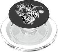 Pêcheur : Sea Devil of The Sea Blackwork PopSockets PopGrip pour MagSafe