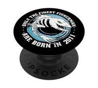 Pêcheurs Anniversaire né en 2011 Pêche Phrases drôles Pêche PopSockets PopGrip Adhésif