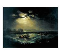 Pêcheurs en mer Poster de Joseph Mallord William Turner 40 x 30 cm Tableaux Décoration murale
