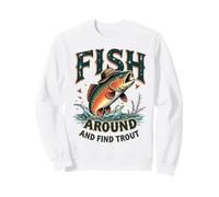 Pêchez et Trouvez la Truite Vintage Funny Fishing Sweatshirt