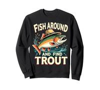 Pêchez et Trouvez la Truite Vintage Funny Fishing Sweatshirt