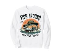 Pêchez et Trouvez la Truite Vintage Funny Fishing Sweatshirt