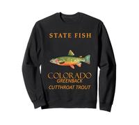 Pêchez la truite à dos vert dans le Territoire du Colorado Sweatshirt