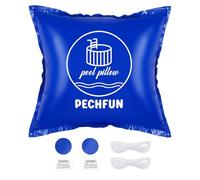 Pechfun Coussin Piscine Hivernage, 120×120cm Coussin Hivernage Piscine Hors Sol, avec Valve de Sécurité et Double Couture, Kit de réparation Inclus, Carré