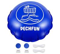 Pechfun Coussin Piscine Hivernage, 120×120cm Coussin Hivernage Piscine Hors Sol, avec Valve de Sécurité et Double Couture, Kit de réparation Inclus, Circulaire