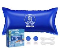 Pechfun Coussin Piscine Hivernage, 120×240cm Coussin Hivernage Piscine Hors Sol, avec Valve de Sécurité et Double Couture, Kit de réparation Inclus
