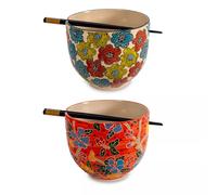 PECHINO LINE Set 2 Bols Ramen 800 ml et 2 jeux baguettes WD Lifestyle