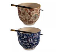 PECHINO LINE Set 2 Bols Ramen 800 ml et 2 jeux baguettes WD Lifestyle