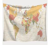 Pechiwuo Tenture Murale Carte Du Monde Tapisserie Murales 150 x 200 cm Carte Tapisseries Tenture Murale 3D Carte Grande Tapisserie Pour Salon Chambre D605