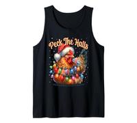 Peck The Halls Lumières de Noël Amusantes en Forme de Poulet Débardeur