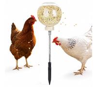 Peck To-ys Distributeur de friandises caché en plastique avec ressort en métal, jouet interactif amusant pour poules canards, grands oiseaux, oies (1 pièce)