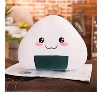 PECLO 30-50 cm Kawaii Japonais Sushi Boule de Riz en Peluche Oreiller Coussin en Peluche Nourriture en Peluche Mignon boulette poupée Beaux Cadeaux 50 cm Sourire Oreiller
