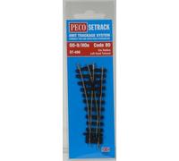 PECO ST-406 Échelle HOe Code 80 Insulfrog: Échangeur Gauche 22,5° Rayon 228 Mm