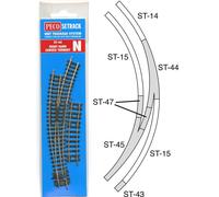 Peco St-44 Échelle N Code 80 Insulfrog: Échange En Courbe Droit (Long 156 Mm)