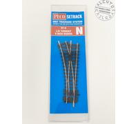 PECO ST-6 No.1 Rayon (228mm) Main Gauche Setrack Code 80 Point 'N' Échelle