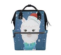 Pecora Blu Fiocco Di Neve Di Natale Sac à Langer Sac à Dos Grande Capacité Multifonction Sac à Couches pour Voyage Maman Femme Papa