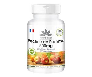 Pectine de Pomme 500mg - 180 comprimés - Calcium | Herba Direkt - Qualité des pharmacies allemandes