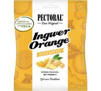PECTORAL Bonbons au gingembre et à l'orange sans sucre, 60 g de bonbons