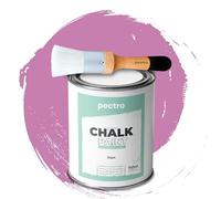 PECTRO Chalk Paint 750ml + Brosse Spéciale Pack - Peinture à la Craie pour Meuble - Deco Maison et Vintage - Effet Craie sur Bois (Violet)