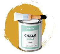 PECTRO Chalk Paint Peinture 750ml + Brosse en Bois Spéciale Pack - Effet Craie pour Meuble Bois - Déco Maison et Vintage