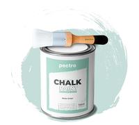 PECTRO Chalk Paint Peinture 750ml + Brosse en Bois Spéciale Pack - Effet Craie pour Meuble Bois - Déco Maison et Vintage