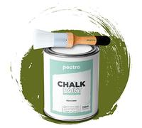 PECTRO Chalk Paint Peinture 750ml + Brosse en Bois Spéciale Pack - Effet Craie pour Meuble Bois - Déco Maison et Vintage