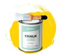 PECTRO Chalk Paint Peinture 750ml + Brosse en Bois Spéciale Pack - Effet Craie pour Meuble Bois - Déco Maison et Vintage