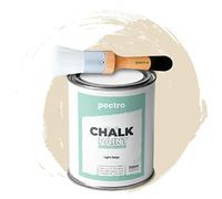 PECTRO Chalk Paint, Peinture à la Craie 750 ml + Pinceau (BEIGE CLAIR)