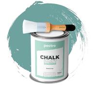 PECTRO Chalk Paint, Peinture à la Craie 750 ml + Pinceau (Vert Bleuté)