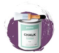 PECTRO Chalk Paint Peinture Craie 750ml + Brosse en Bois Spéciale Pack - Effet Craie pour Meuble - Déco Maison et Vintage