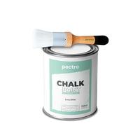PECTRO Chalk Paint Peinture Craie 750ml + Brosse en Bois spéciale Pack - Peinture à la Craie pour Meuble Bois - Deco Maison et Deco vintage - Peinture Meuble Bois Effet Craie (Extra Blanc)
