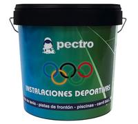 PECTRO Peinture pour sols et installations sportives en beton intérieur et extérieur 14 L - Pinture sol courts de sport, garage, débarras et sous-sols - Différentes couleurs (14 L, Bleu)