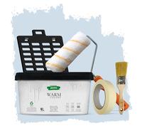 PECTRO Peinture Une Couche 4L (6,3kg) Kit Rouleau, pinceau, grille et ruban - Peinture Mur et Plafond Interieur Couleurs Chaudes - Ultra Couvrante et Lessivable, finition Mate