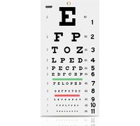 PECULA Tableau oculaire pour examens - Tableau mural Snellen de 6 m, 27,9 x 55,9 cm.