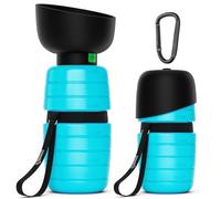 Pecute Bouteille d'eau pour Chien, Gourde Chien Portable 850ml Promenade, Gourde Anti-Fuite Non-Toxique, Balade Voyage Randonnée, 2 in 1 Pet Water Bottle