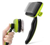 Pecute Brosse à Poils Courts pour Chat, Brosse à Poils de Chat pour Le toilettage, Brosse de toilettage autonettoyante pour Chien, Brosse de toilettage à Broches arrondies pour Chats à Poils Courts