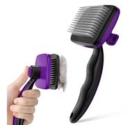 Pecute Brosse Autonettoyante pour Chien Chat Poils Longs et Courts, Enlèvement Efficace en Un Clic, jusqu'à 98% des Poils Morts et Tomentose