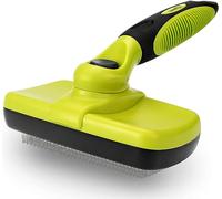Pecute Brosse Chiens et Chats Autonettoyante Efficace jusqu'à 95% des Poils Morts et sous-Poils Conception Ergonomique Enlèvement en Un Clic (Brosse Autonettoyante)