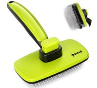 Pecute Grande Brosse Chat, Brosse Chien Poil Long Court, Enlèvement des Poils en Un Clic, Brosse pour Chien Élimine Jusqu'à 95% des Poils Morts Et des Peluches, pour Le Toilettage, Vert
