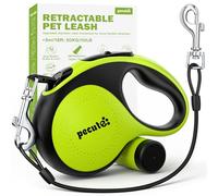 Pecute Laisse Chien 5M, Laisse Rétractable pour Chien à l'épreuve des mâchonnements, Contrôle à Un Seul Bouton et sans Enchevêtrement, Poignée Ergonomique, pour Moyen et Grand Chiens jusqu'à 50 kg