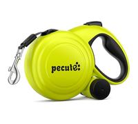 Pecute Laisse Chien Enrouleur 10m, Laisses Rétractables pour Chiens(Jusqu'à 50Kg), avec Un Boutton S'arrêter Bloquer, Ruban en Nylon avec Coutures Réfléchissantes, pour Petit, Moyen et Grand Chiens