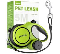 Pecute Laisse Chien Enrouleur 5m avec Câble Antimorsure, 5-30 kg